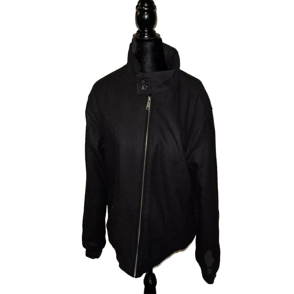 Old Navy Medium Black Long Sleeve Full Zip High Collar Moto Jacket
